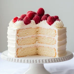 White Chocolate Raspberry Cake