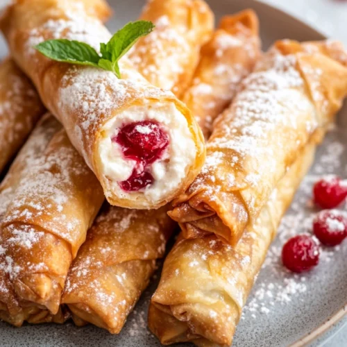 Air Fryer Cherry Cheesecake Egg Rolls