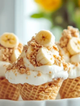 Banana Pudding Cheesecake Cones