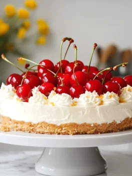 Easiest No-Bake Cherry Cheesecake