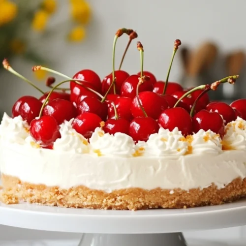 Easiest No-Bake Cherry Cheesecake