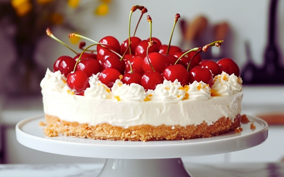 Easiest No-Bake Cherry Cheesecake